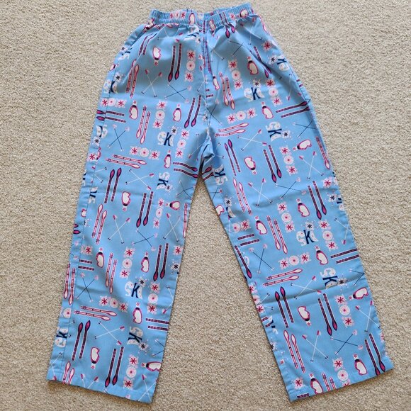 🎿❄️ LL Bean Girls 6X/7 Ski-Themed Pajama Set ❄️🎿 - Picture 6 of 7